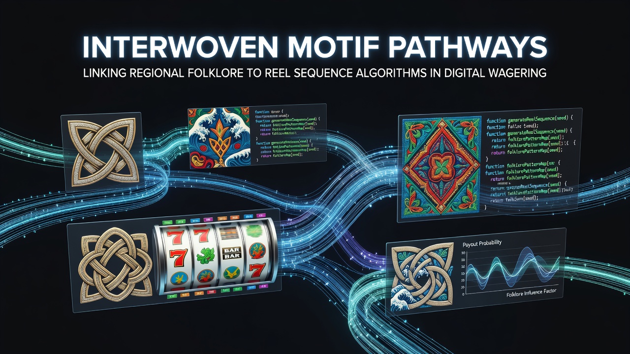 Digital reel interface displaying interwoven cultural symbols connected through algorithmic sequence pathways