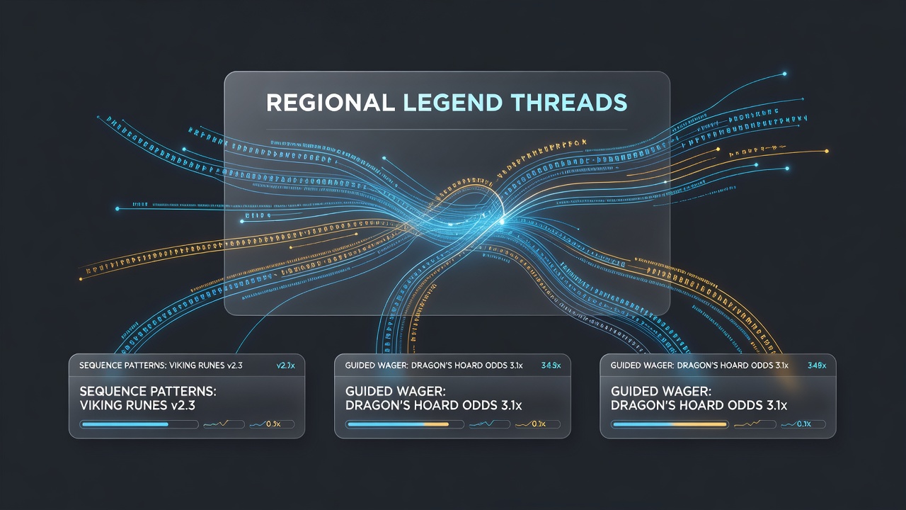 Detailed view of legend-inspired reel sequences in wagering interfaces